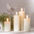 Clear Glass Ivory Pillar Candle, 2" X 4"