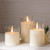 Clear Glass Ivory Pillar Candle, 3.5x6"