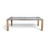 Fresco Ceramic Top Dining Table w/ Four Leg Base w/ Umbrella Hole - Taupe