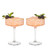 Deco Meridian Gold Rimmed Crystal Coupe Glasses Set of 2