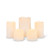 Bisque Resin Candles with Remote, Set of 5