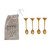 Brass Spoons with Bee, Set of 4