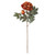 24 Inch Orange Faux Dried Peony Stem