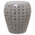22"H Lattice Garden Stool/Table, Gray Glaze