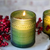 5" Green LED Beaded Glass Candle