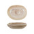 Oval Stoneware Dish, Reactive Crackle Glaze