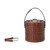 Woven Leather & Removable Stainless Steel Ice Bucket
