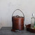 Woven Leather & Removable Stainless Steel Ice Bucket