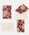 Blockprint Notecards in Burgundy Bloom, Set of 8
