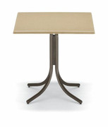 Telescope Casual 24" x 32" Rectangular Werzalit Bar Height Table without an Umbrella Hole
