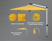 Shademaker Orion 9'7" Square Cantilever Umbrella Specs