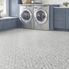 Mannington Revive Deco Silver Vinyl Sheet Flooring Room Scene