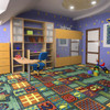 Joy Carpets Playful Patterns Joy Games 26 oz. 10126 Commercial Broadloom Carpet Room Scene