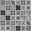 Dixie Home Trucor Tile 12" X 24" Vinyl Tile Abstract Black and White