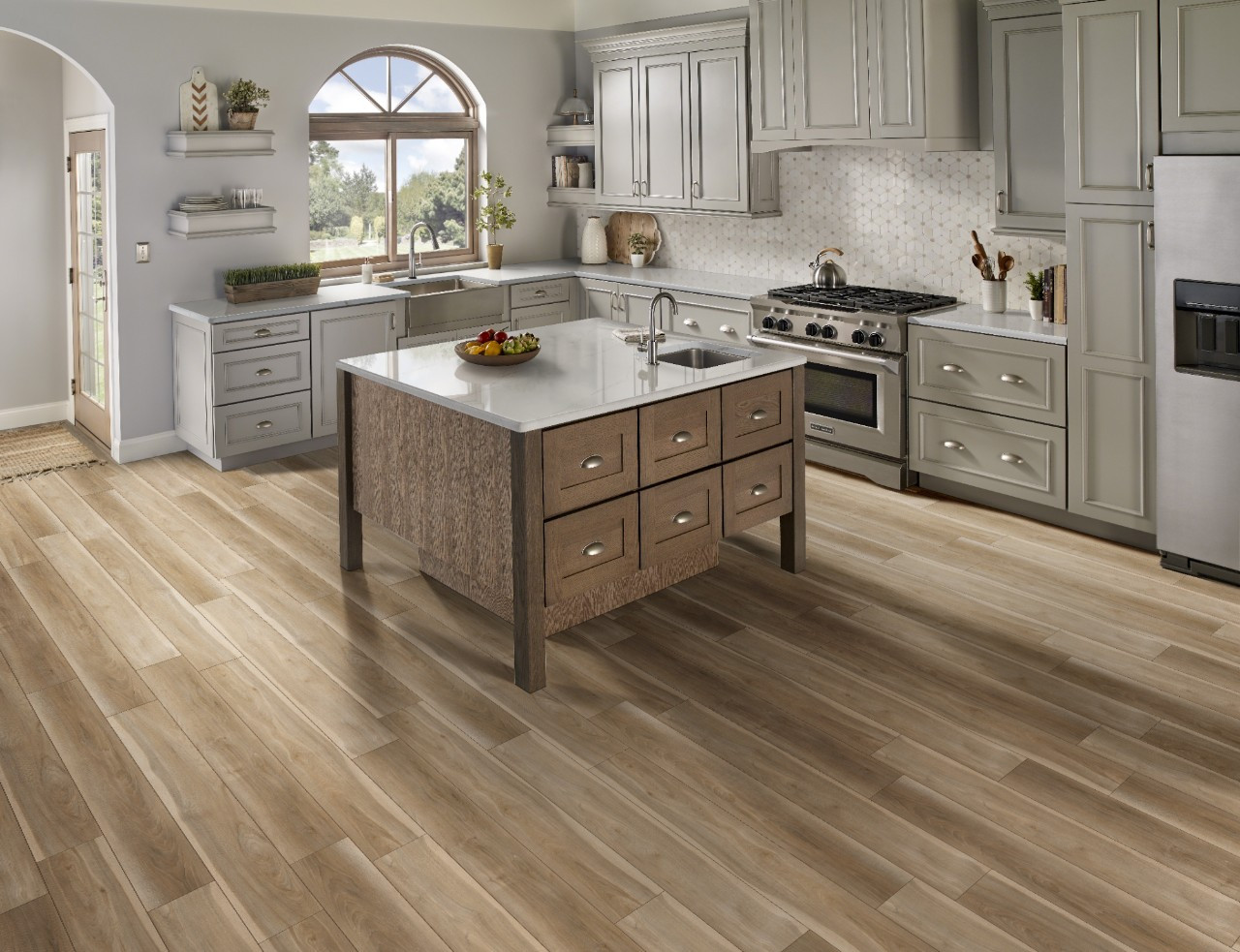 MSI Andover Kingsdown Gray Prefinished Luxury Vinyl Plank