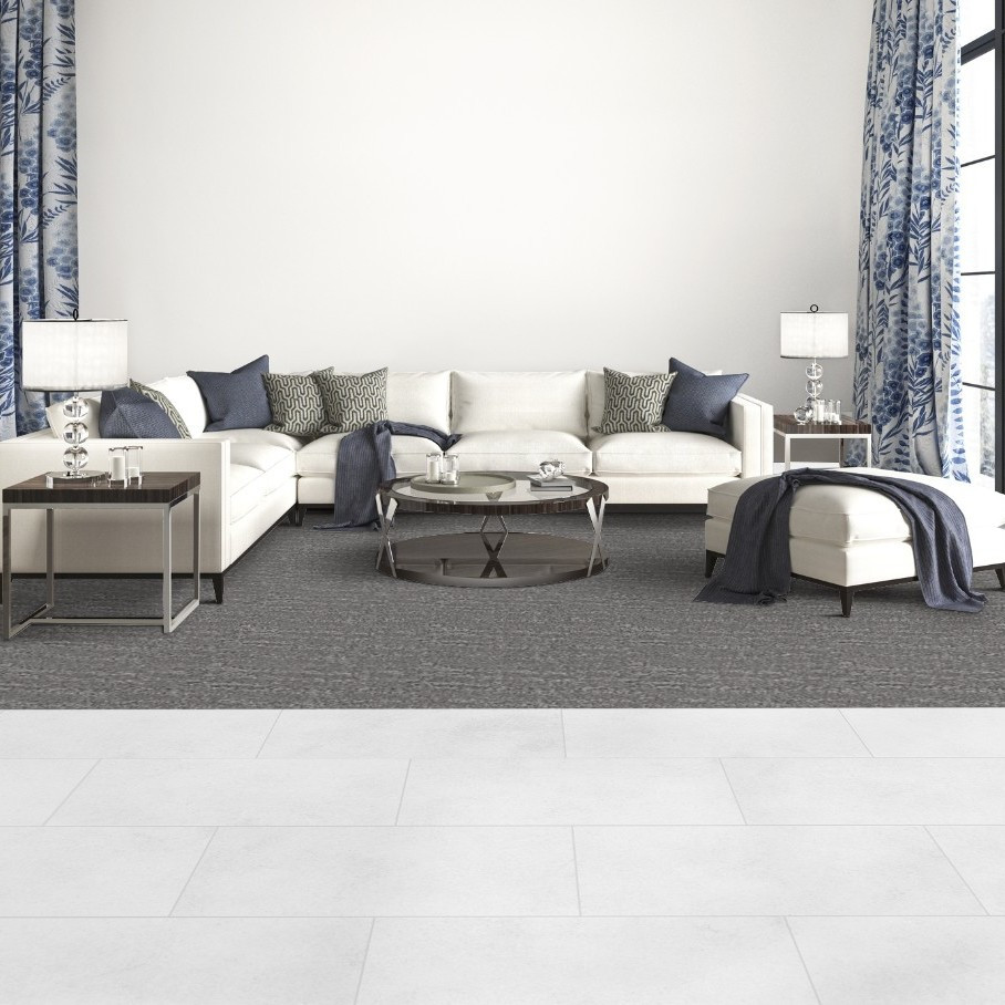 Stanton Avantgarde Shaggy Swag Ash Area Rug at Georgia Carpet for