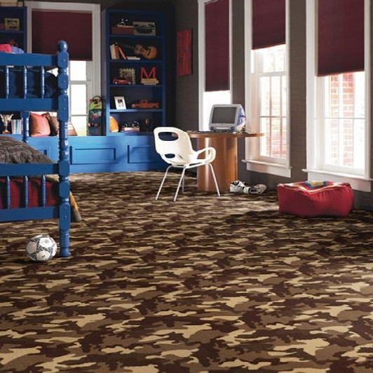 Shaw Philadelphia Call Of The Wild Camouflage 54508 Commercial Carpet Room Scene