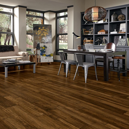 Mannington Hand Crafted Mountain View Hickory 3/8"x5" Engineered Hardwood Room Scene Mannington Hand Crafted Mountain View Hickory 3/8"x5" Engineered Hardwood Room Scene