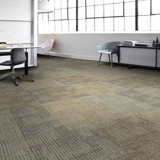 Mohawk Authentic Format 24" x 24" 2B79 Commercial Carpet Tile Room Scene