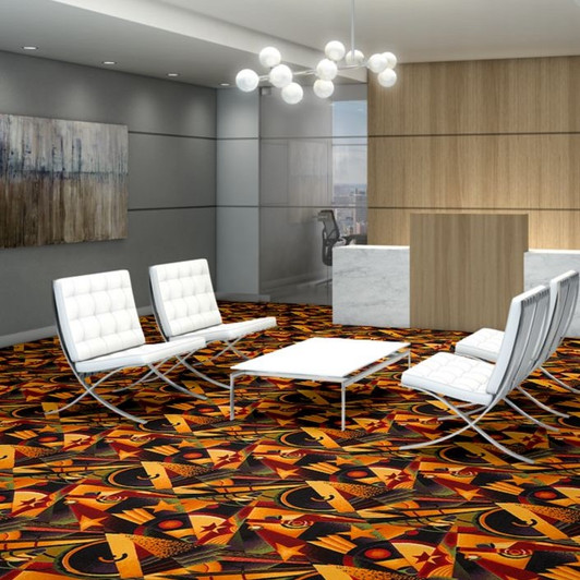 Shaw Philadelphia Illusion Ta Da 54494 Commercial Carpet  Room Scene