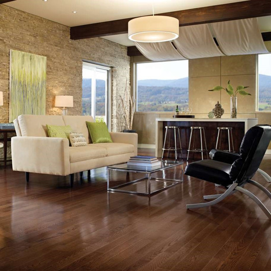 Somerset Color Plank Collection 4" Solid Hardwood Plank Room Scene