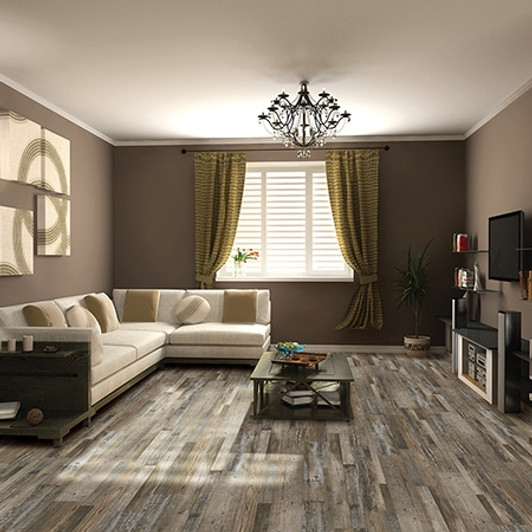 Chesapeake Flooring Farmstead 7" CHLGEM25G Luxury Vinyl Plank Room Scene