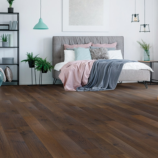 Eagle Creek Floors Prestige Les Estables Hickory 7 1/2" Engineered Hardwood Plank Room Scene