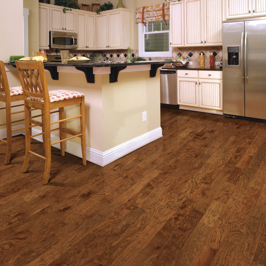 Eagle Creek Floors Wimberly Barrel Hickory 5" Engineered Hardwood Plank Room Scene