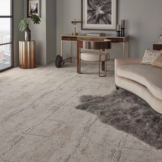 Nourtex Rustic Textures Abstract Mosaic RUS06 Residential Carpet Room Scene