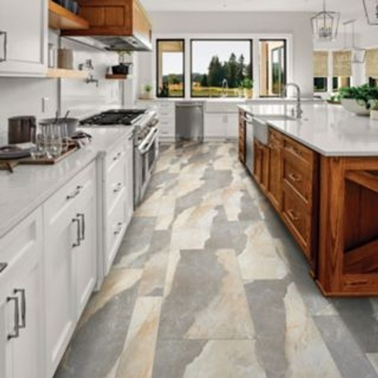 Mohawk Wanderers Loop  Basset Mixed Width Luxury Vinyl Plank Room Scene