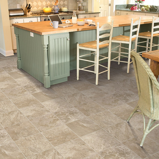 Mannington Slate Muir's Point Gold 10000 Vinyl Sheet Flooring Room Scene