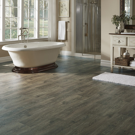 Mannington Wood Chaumont Iron Gate Gold Vinyl Sheet Flooring Room Scene