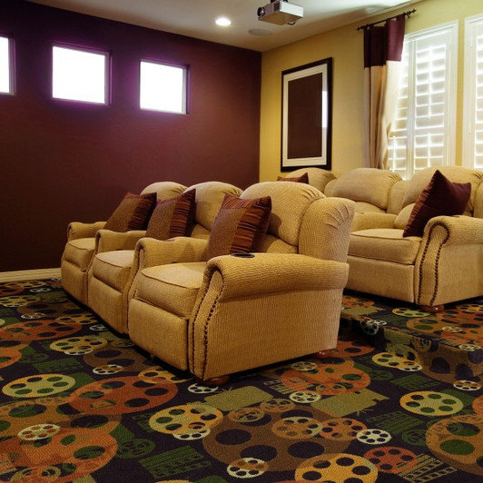 Joy Carpets Any Day Matinee Blockbuster 26 oz. 158526 Commercial Broadloom Carpet Room Scene