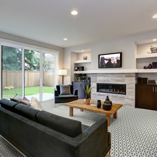 Joy Carpets Impressions Dwell 32 oz. 207232 Commercial Broadloom Carpet Room Scene