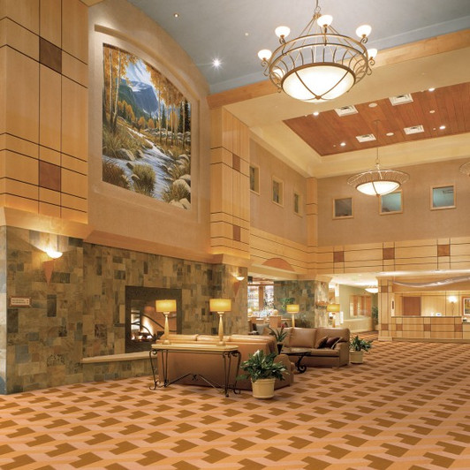 Joy Carpets Kaleidoscope Rooftop 32 oz. 150532 Commercial Broadloom Carpet Room Scene