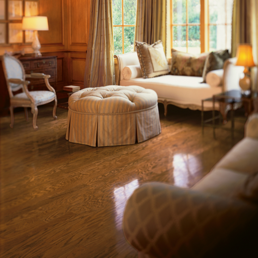 Hartco Beaumont 3" High Gloss Engineered Hardwood Room Scene