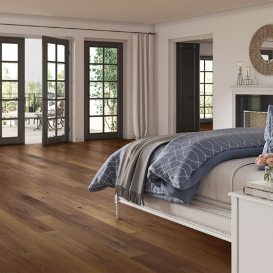 Hartco TimberBrushed Gold 7 1/2" Urethane Finish Best Grading Engineered Hardwood Room Scene