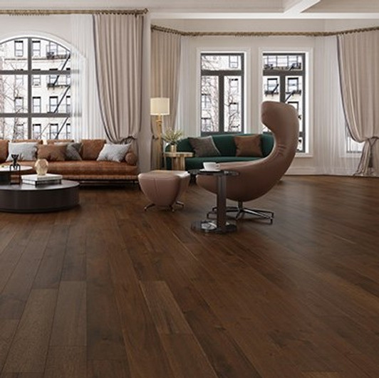 Create Flooring Asian Walnut 5" Solid Hardwood Room Scene