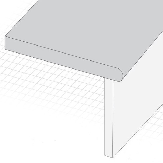 MSI Flooring Engineered Hardwood Stair Tread Round 47"