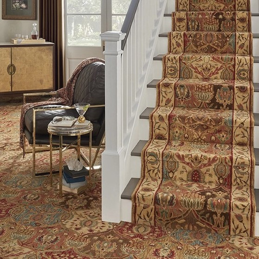 Nourison Grand Parterre Grand Moghul Residential Carpet Runner Room Scene
