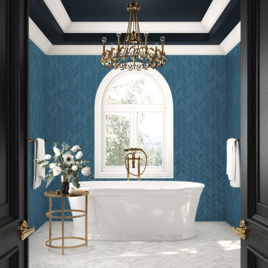 Walker Zanger 6th Avenue Cocoon 10" x 10" Ceramic Mosaic Tile is