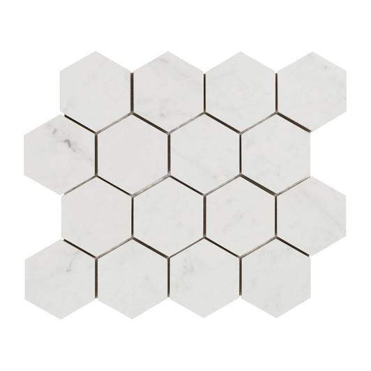 Walker Zanger Cava Bianco 13" x 13" Herringbone Porcelain Mosaic Tile is Available at