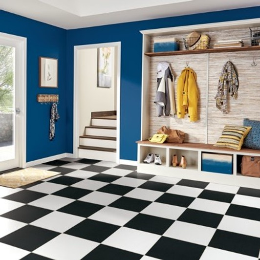 Armstrong Alterna Solid Colors D410 Engineered Tile Betcha Black Room Scene