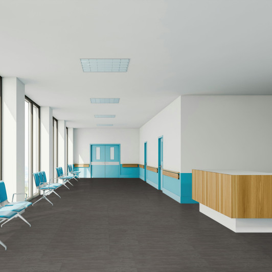 Armstrong Flooring Coalesce Oxidize Luxury Vinyl Tile Tin Room Scene