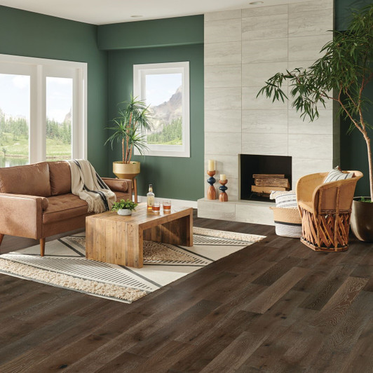 Robbins Sheridan Trail 6 1/2" Engineered Hardwood Plank Overlook Timber Room Scene