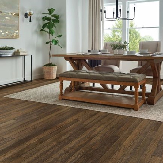 Bruce Barnwood Living 3 1/4" Engineered Hardwood Plank Room Scene