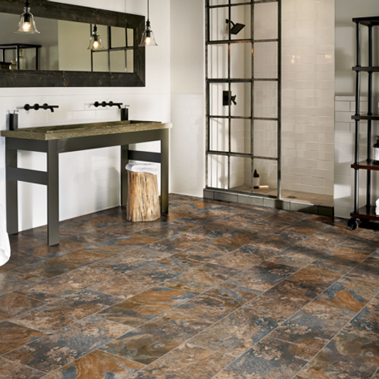Armstrong Alterna Allegheny Slate Copper Mountain Engineered Tile Room Scene