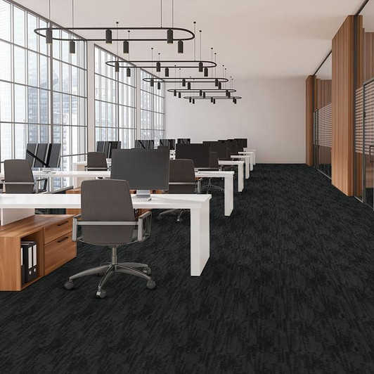 Engineered Floors Pentz Podcast 7553T Tile Commercial Carpet Room Scene