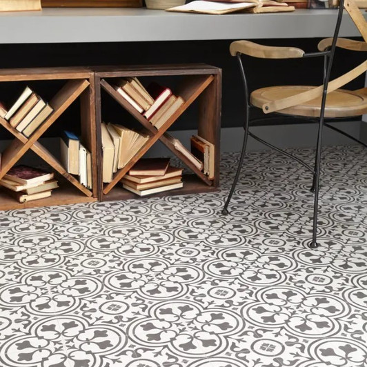 Mannington Benchmark Resilient Deco 4110 Vinyl Sheet Flooring Room Scene