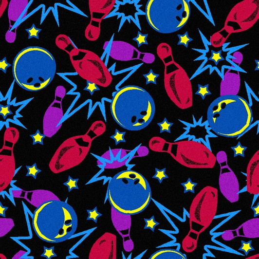 Joy Carpets Neon Lights Retro Bowl Fluorescent 935 Commercial Carpet Tile